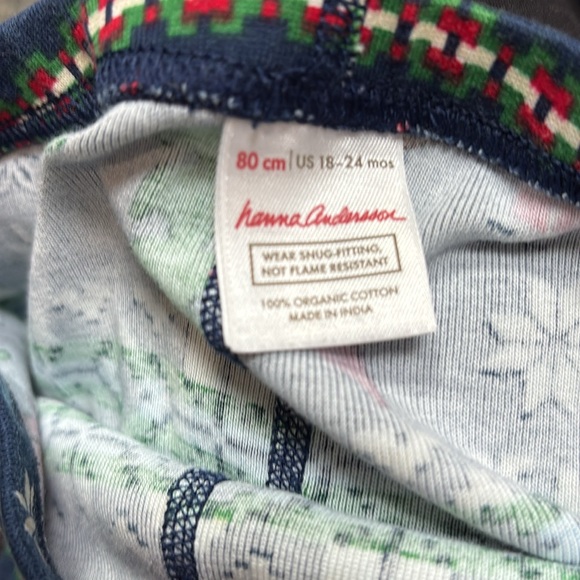 Hanna Andersson Gnome Christmas Winter Long John Organic Pajama Set, 18-24 mos - Picture 8 of 8